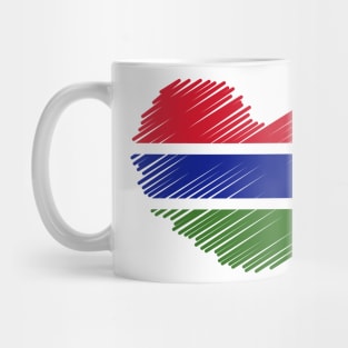 Gambia Heart Flag Design Mug